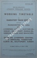 Working Timetable of Mandatory trains - Section CP - Manchester Victoria & Liverpool Lime St., Euxton, Kirkby, Southport, Diggle, Hebden; Garston, Liverpool Central & Ormskirk, Farrington Curve - 14 May 1979 to 11 May 1980 by British Railways London Midland Region